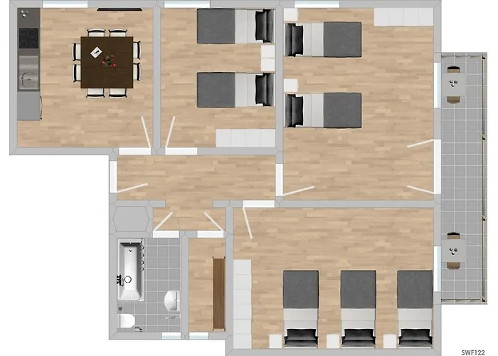Swf122 Gemuetliche Monteurwohnung Uebergangswohnung 公寓 *